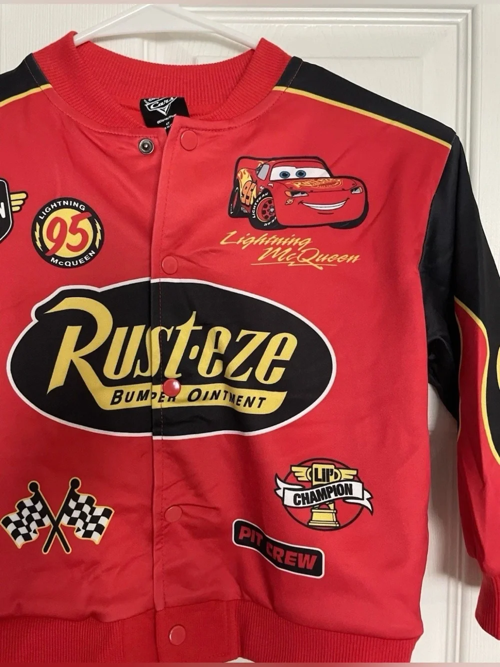 NWT Disney Pixar Cars 4T Size Rust-eze Lightning McQueen Red Kids Racing Jacket